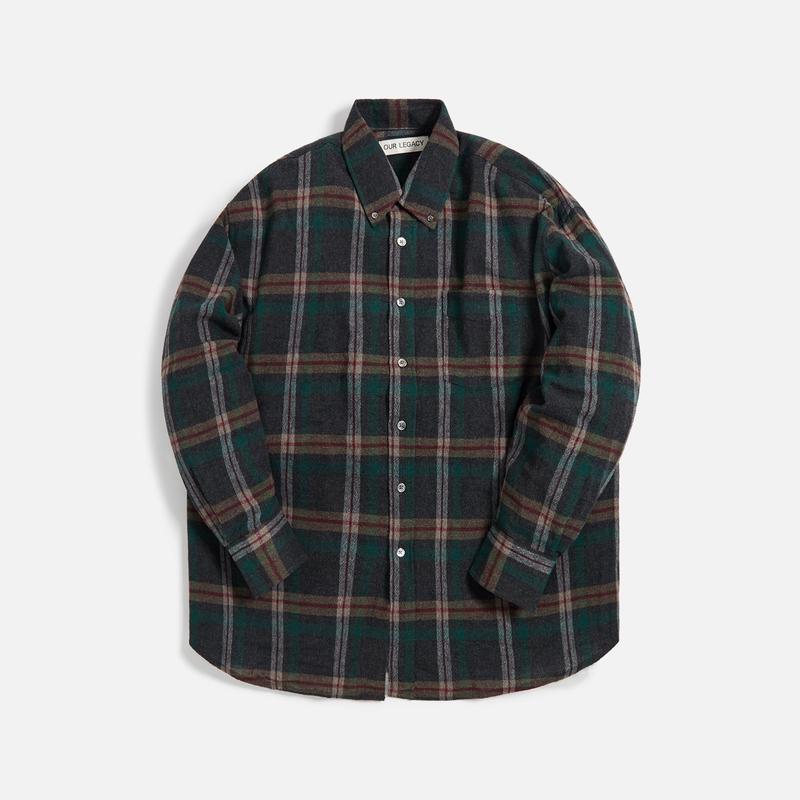 Our Legacy Borrowed BD Plaid Shirt - Green Check