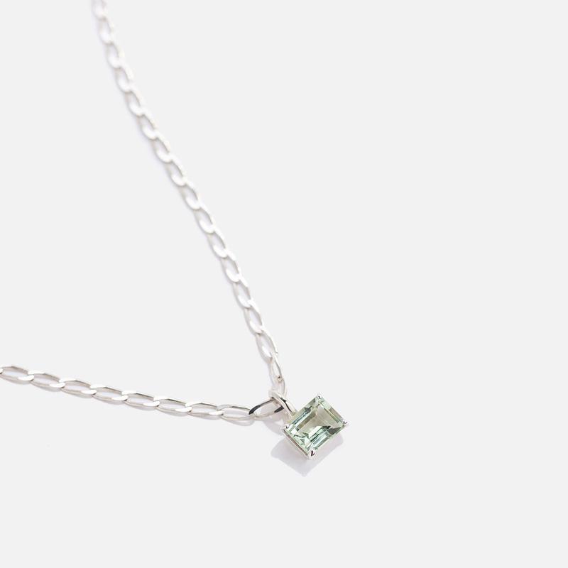 Faris Gem Necklace - Silver
