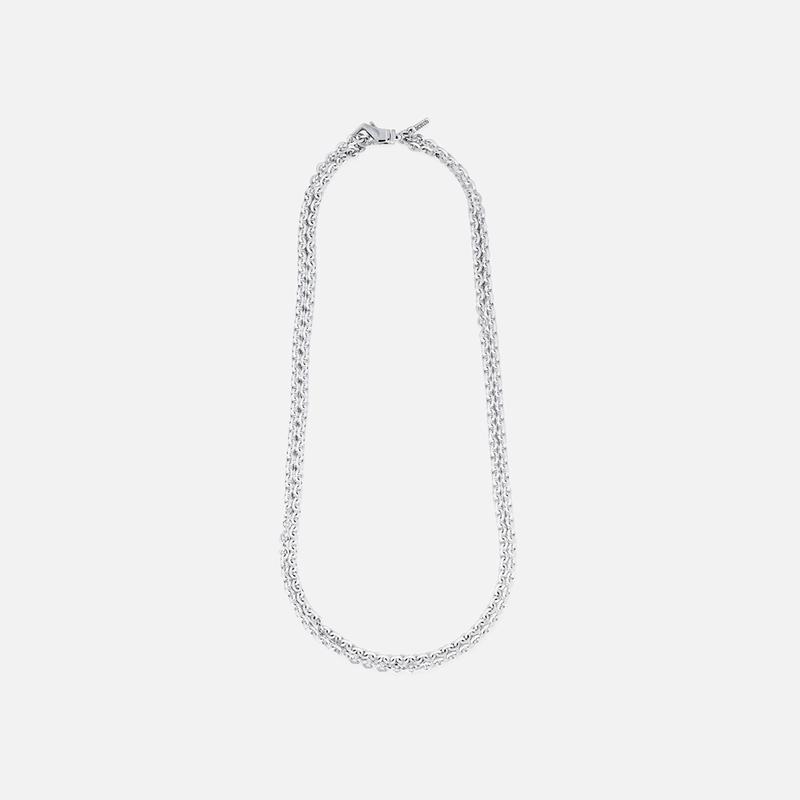 Emanuele Bicocchi Ice Double Chain Necklace - Silver